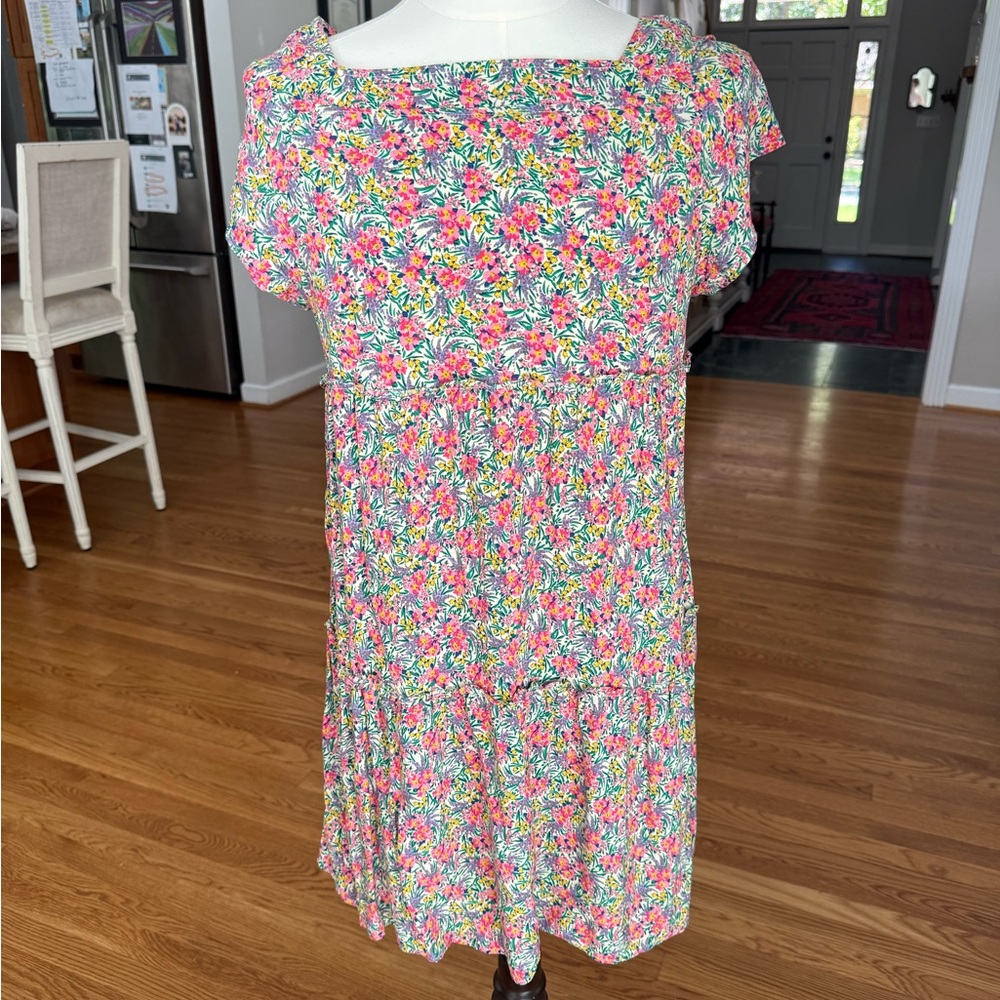 NATURAL LIFE Berkeley Floral Mini Dress - Pink and Green